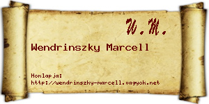 Wendrinszky Marcell névjegykártya